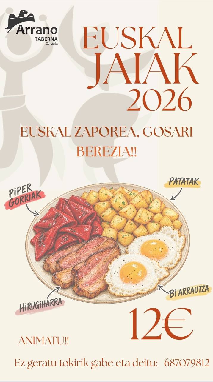 Gosariak euskal jaietan 2026